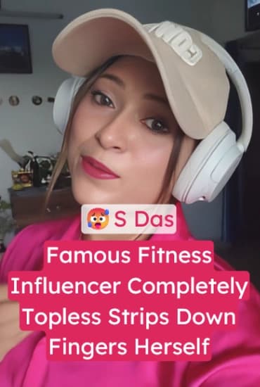 Featured image for Famous Fitness Influencer S Das Goes Topless, Strips Down, Shows her Shaved Pussy, and Fingers Herself