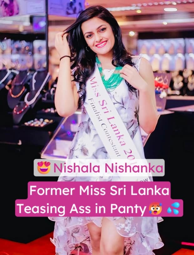 Featured image for Nishala Nishanka Former Miss Sri Lanka Teasing her Ass in Panty