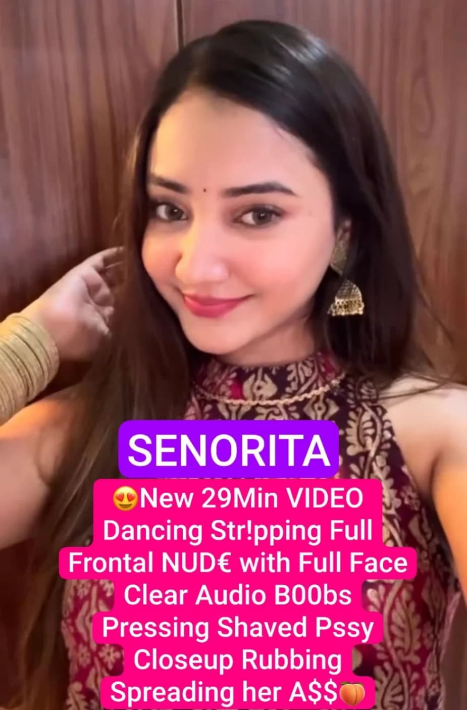Featured image for Senorita New 29-Min Premium Live Dance: Full Frontal Nude, Boobs Pressing, Shaved Pussy Closeup