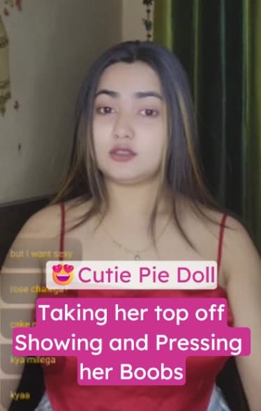 Featured image for Cutie Pie Doll Chamet Nude Videocall Stripping Taking her Top off and Showing Boobs