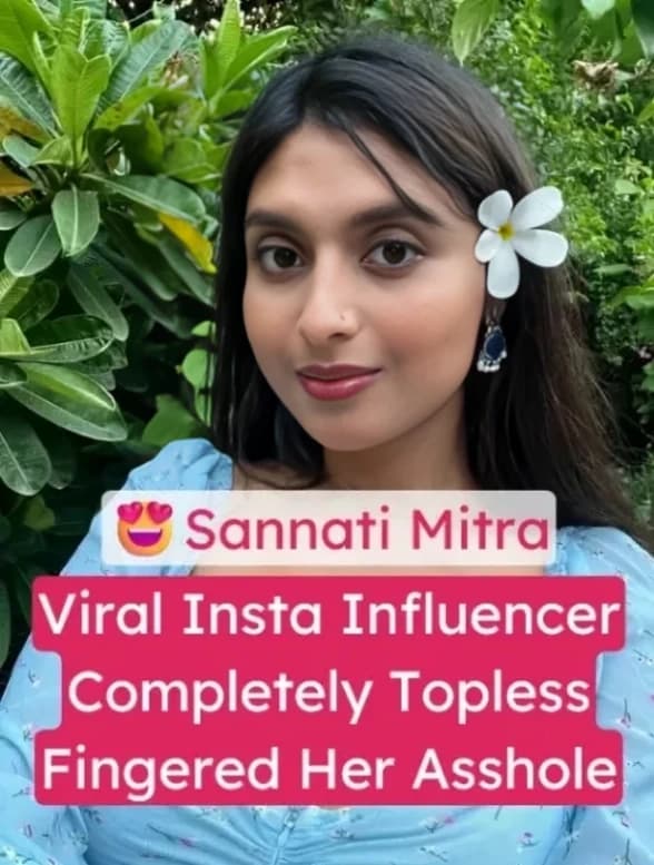 Featured image for Famous Insta Influencer Sannati Mitra Nude Completely Topless Fingered her Asshole