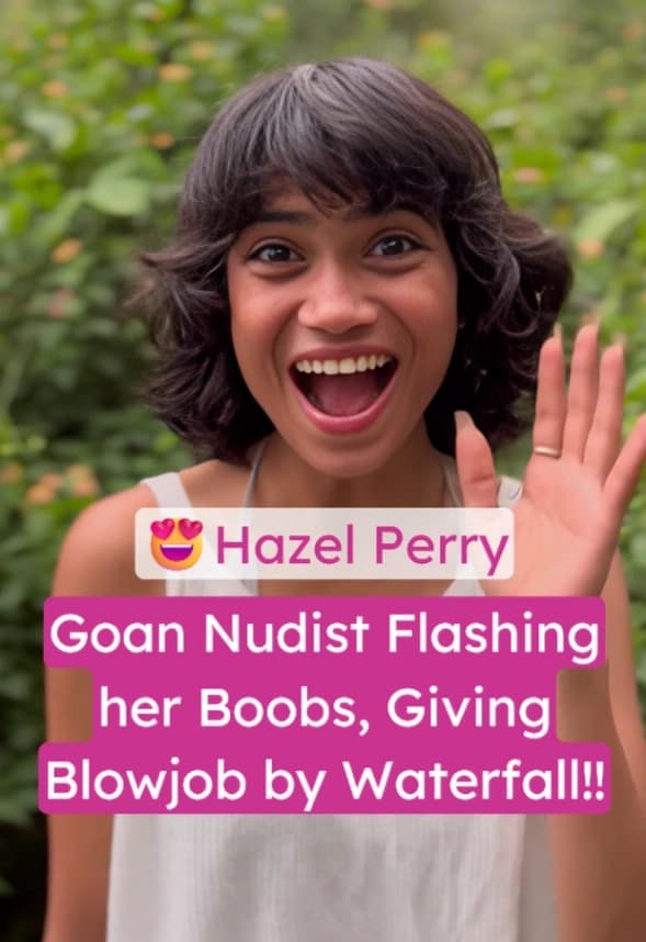 Featured image for Goan Nudist Hazel Perry Naked by the Waterfall Sucking Boyfriend's Dick and Showing Boobs!