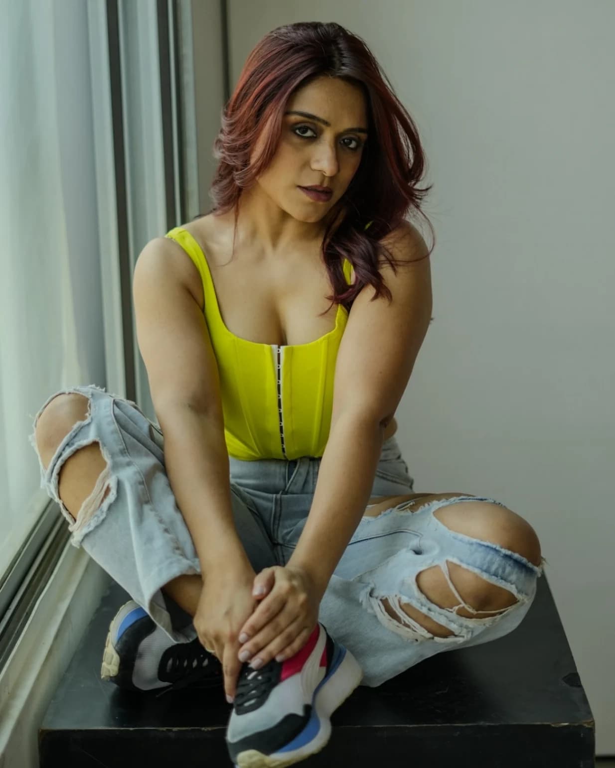 Featured image for Stylewithplixxi aka Uzm Muj Nude XXX Video Topless in Saree Pressing Her Big Boobs
