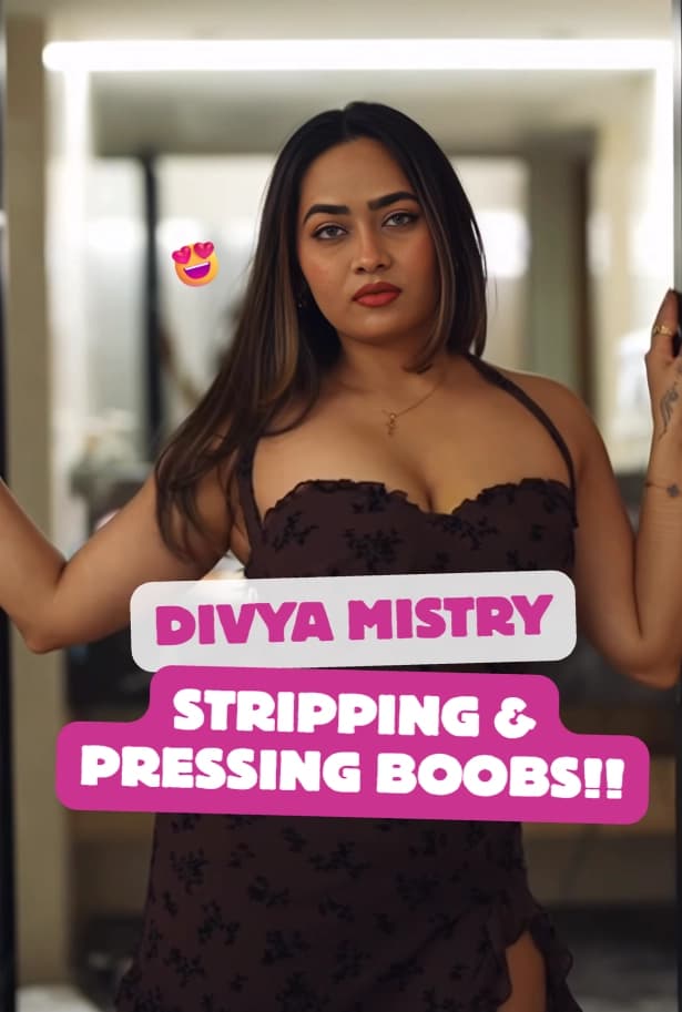 Featured image for Divya Mistry paid app live stripping her robe and pressing her sexy boobs in lingerie