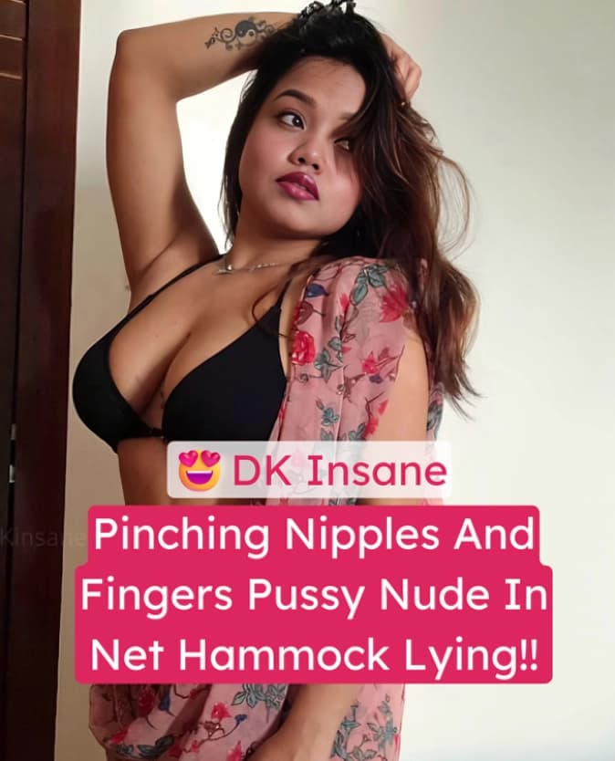 Featured image for Insta Model DK Insane Nude Hard Nipples Pinched And Pussy Fingered In Net Hammock Lying