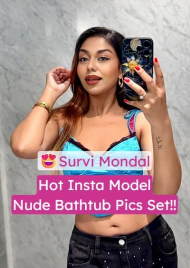 Featured image for Insta Hottie Survi Mondal Shows Off Her Boobs In Bathtub Pics Set