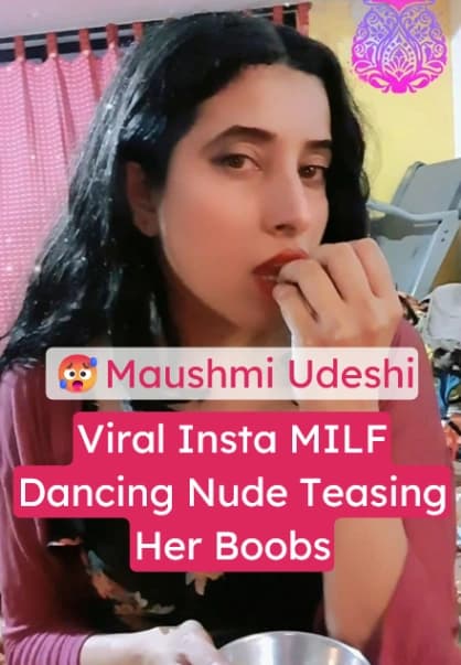 Featured image for Desi MILF Maushmi Udeshi Nude Dancing and Teasing Her Boobs in Fluffy Robe