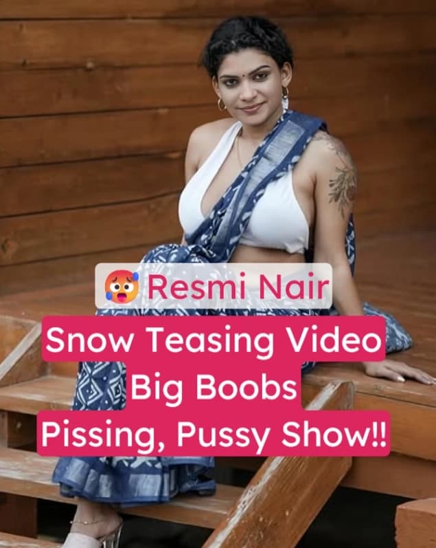 Featured image for Resmi Nair Most Surprising Video Teasing Her Big Boobs in Snow Pissing and Playing With Pussy